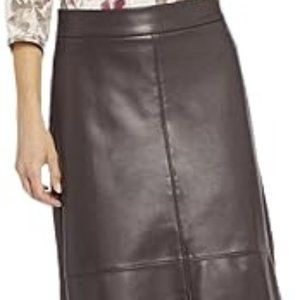 NWT NyDj cordovan faux leather skirt size 12
